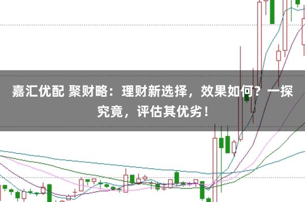嘉汇优配 聚财略：理财新选择，效果如何？一探究竟，评估其优劣！